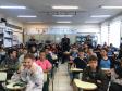 Integrantes do Em Frente Brasil falam sobre projeto a alunos de São José dos Pinhais
