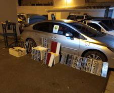 PM desmobiliza local de falsificação de placas de veículos em São José dos Pinhais