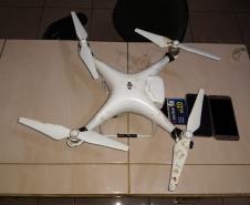 Depen de Ponta Grossa intercepta drone que carregava celulares e sobrevoava a Hildebrando de Souza