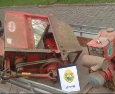 PM recupera máquina agrícola roubada e prende um dos autores no Sudeste do estado