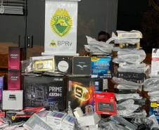 No Noroeste do estado, BPRv apreende mais de R$ 100 mil em produtos contrabandeados
