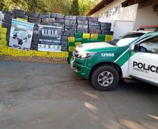 Duas toneladas de maconha e haxixe são apreendidas por equipes de Polícia Ambiental do PR e MS durante a Operação Hórus