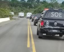 Operação transfere presos da delegacia de Palmeira para gestão do DEPEN, em Ponta Grossa (PR)