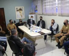 Secretário da Segurança Pública faz reunião com integrantes das forças de segurança e visita a unidades em Ponta Grossa 
