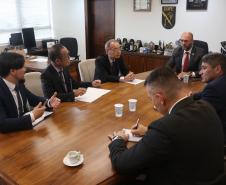 Secretário Hudson recebe Consulado do Japão, prefeitos e deputados em reuniões na Cidade da Polícia