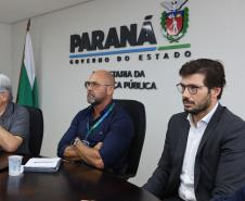 Secretário recebe Deputado Tiago Amaral e prefeitos de Mandaguaçu e Ribeirão do Pinhal 
