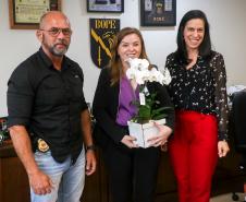 Secretário Hudson recebe Leandre Dal Ponte da Secretaria da Mulher e Igualdade Racial do Paraná 