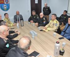 Secretário Hudson se reúne com alto comando da Polícia Militar e do Corpo de Bombeiros do Paraná 