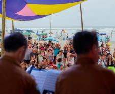 Banda da PM, blues e música brasileira animaram os palcos Sunset no final de semana