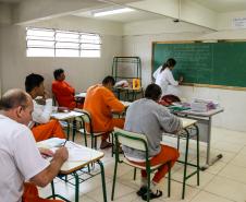 Alfabetização na Penitenciaria Central do Estado. Escola Penitenciária na unidade de progressão.   Curitiba, 28/03/2019 -  Foto: Geraldo Bubniak/ANPr