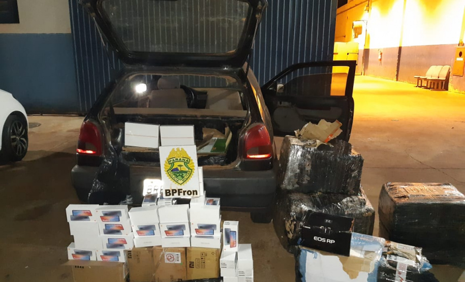 BPFron apreende R$ 300 mil em eletrônicos contrabandeados no Oeste do estado