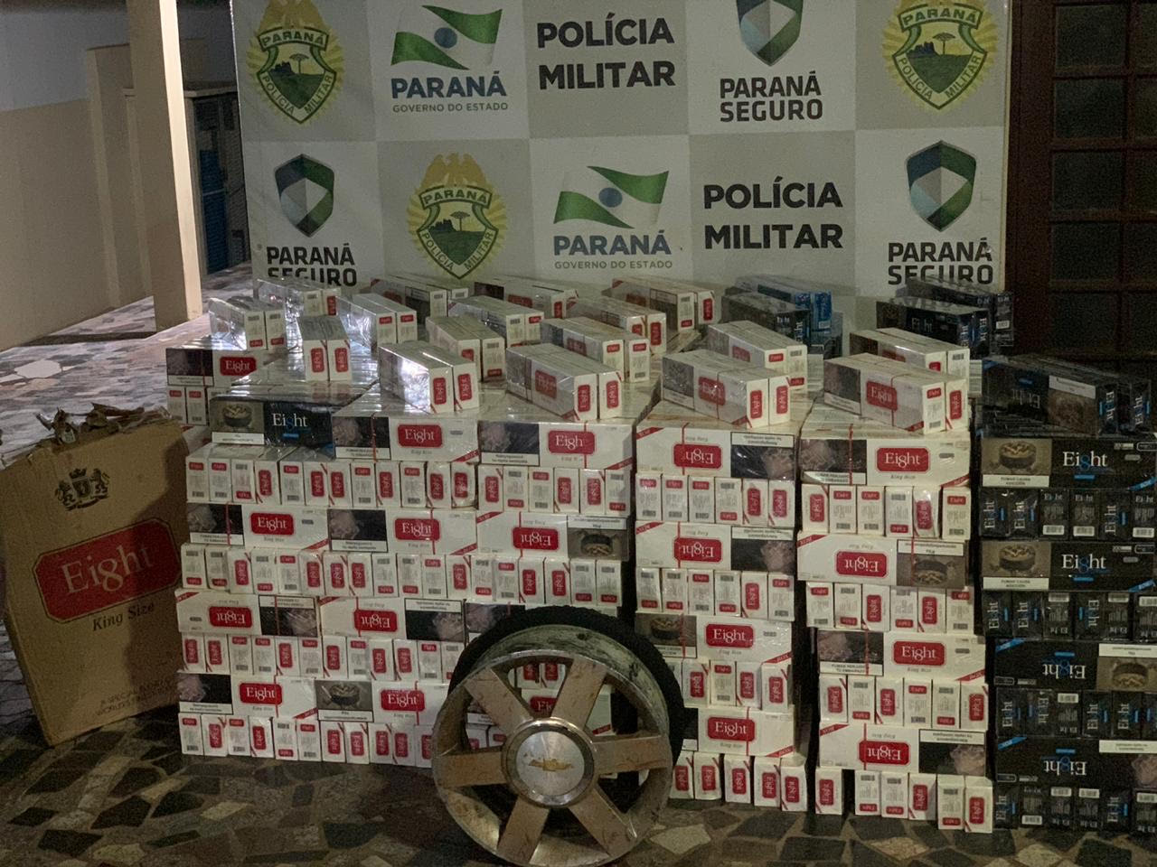 PM prende homem e apreende mais de 1,1 mil pacotes de cigarros contrabandeados no Noroeste do estado