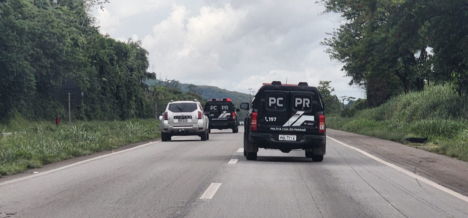 PCPR prende em flagrante sete envolvidos em furto de cargas em Morretes