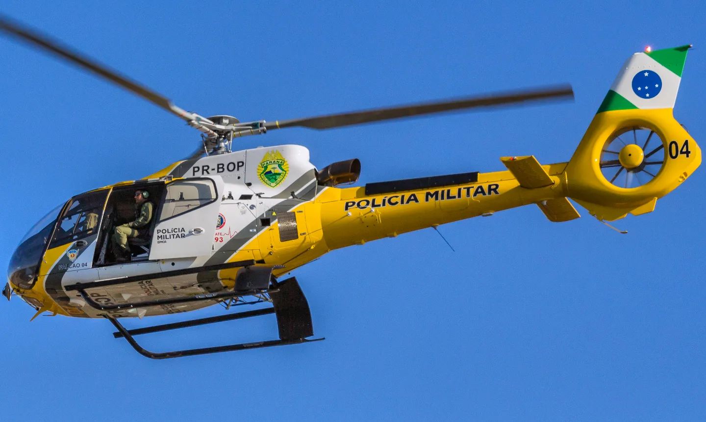 Em ação conjunta, PMPR realiza transporte aéreo de órgão para transplante