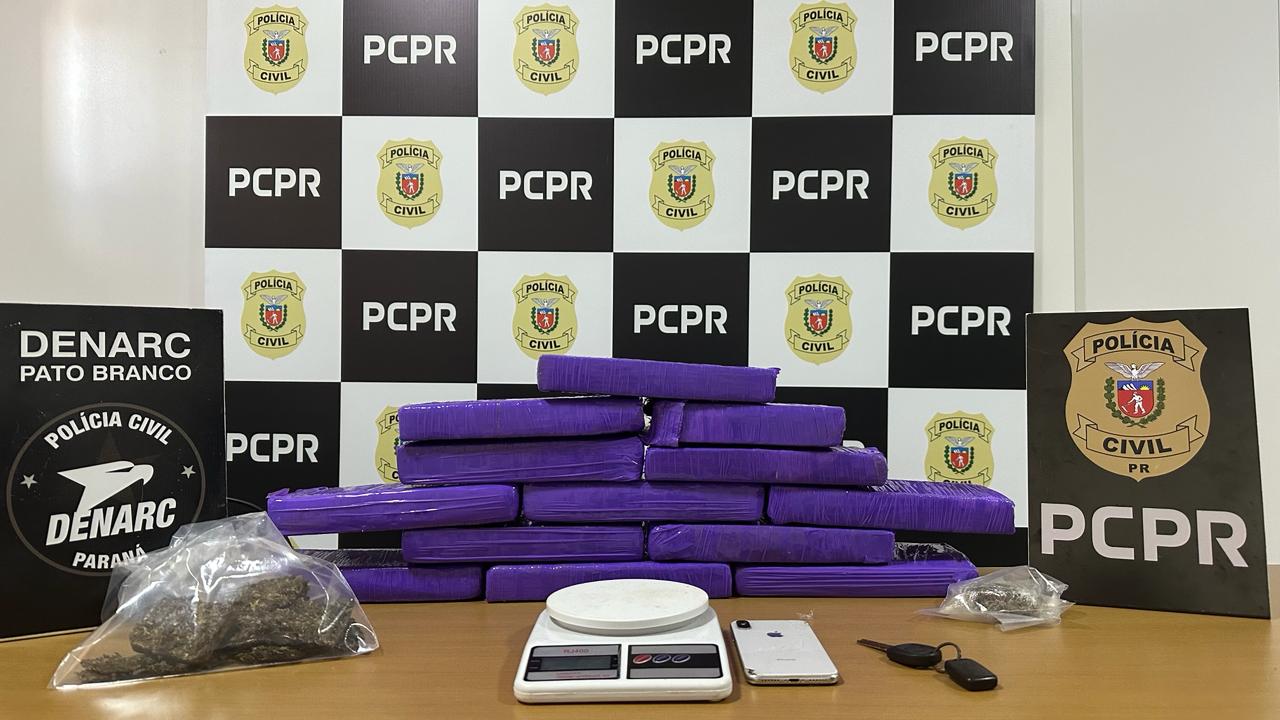PCPR apreende mais de dez quilos de maconha e prende homem em flagrante em Vitorino