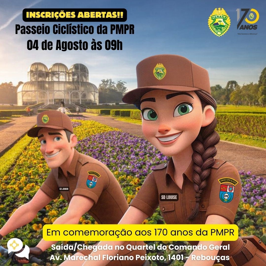 Abertas as inscrições para o Passeio Ciclístico da PMPR