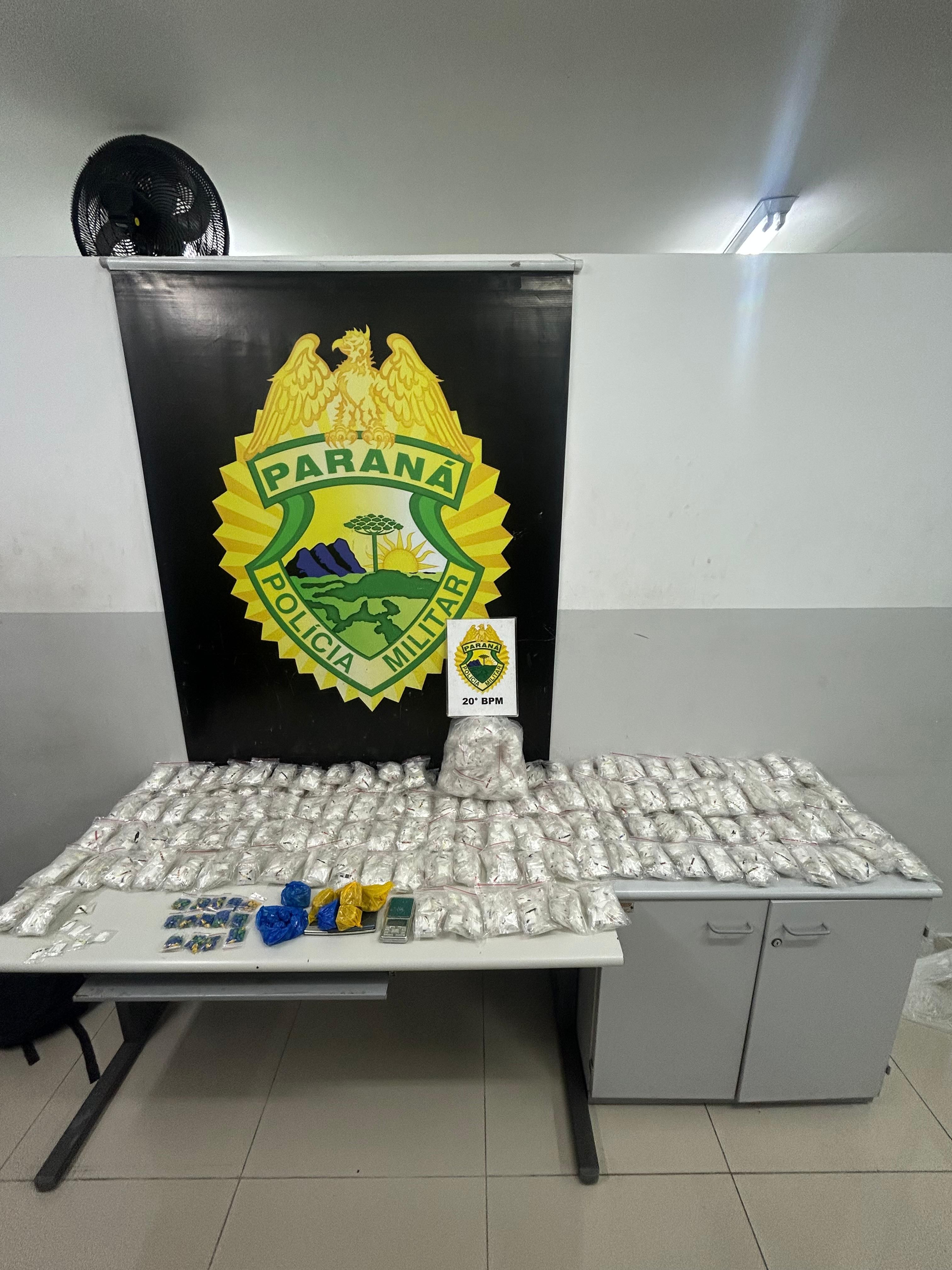 PMPR apreende 4,9 quilos de cocaína no bairro Cajuru