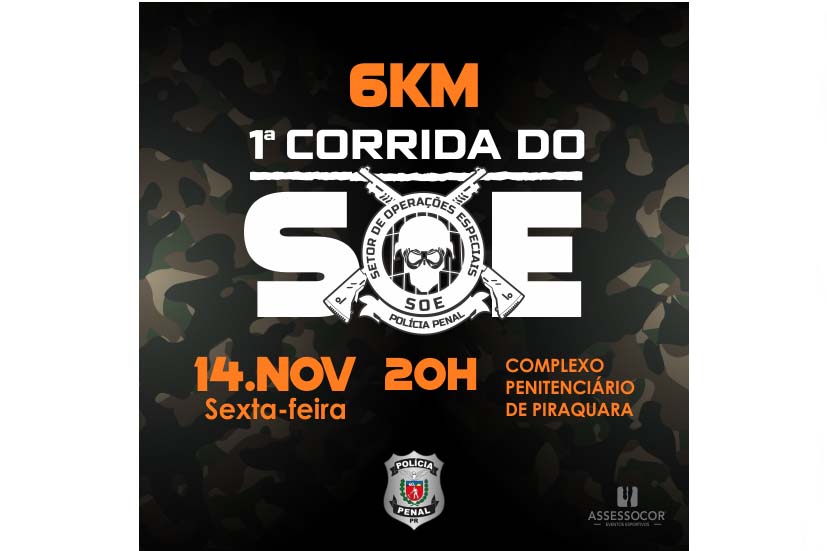 Setor de Operações Especiais da Políca Penal do Paraná promove sua primeira corrida