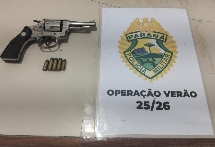 PMPR apreende arma de fogo durante o Verão Maior em Guaratuba