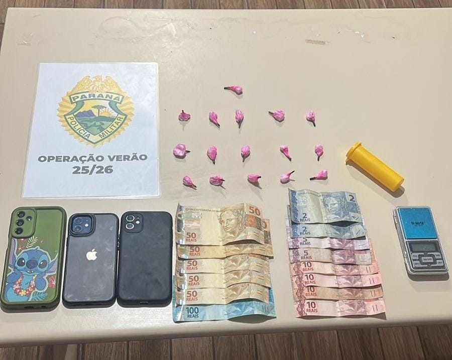 PMPR prende casal em flagrante por tráfico de drogas em Pontal do Paraná