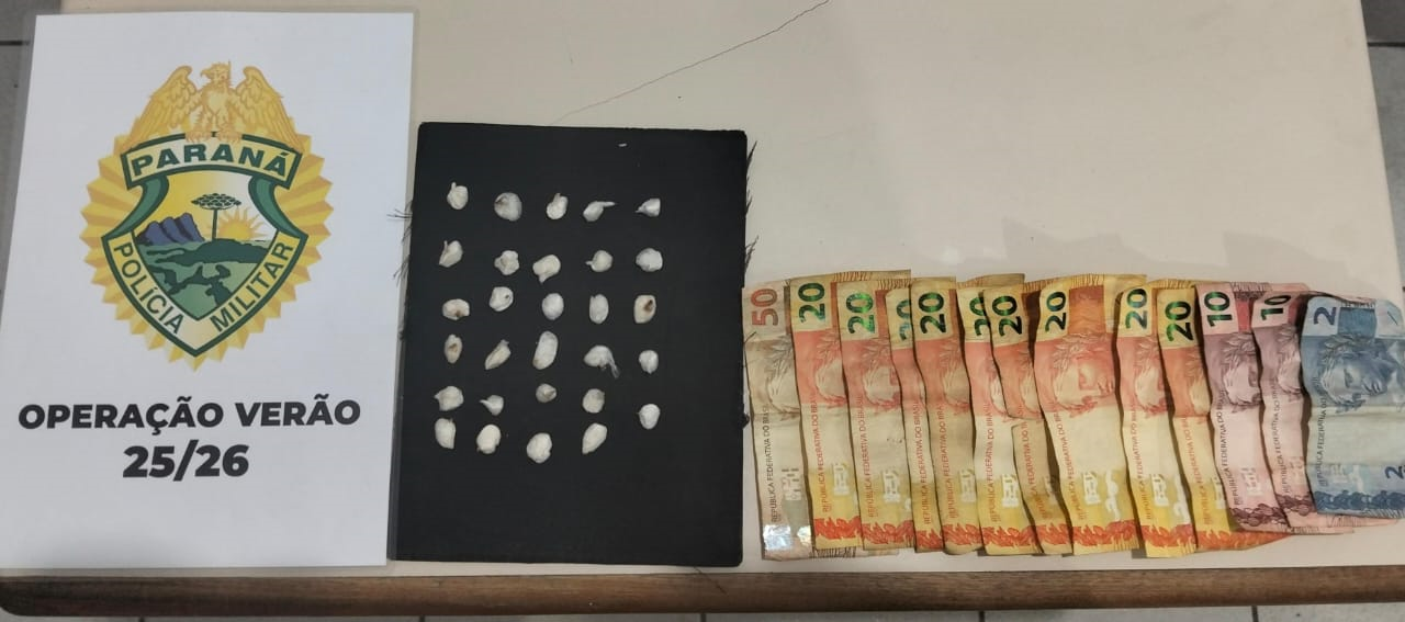 PMPR prende dois homens por tráfico em Guaratuba