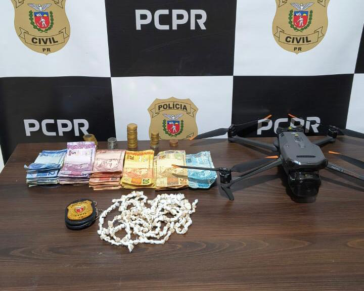 PCPR utiliza drone e prende homem em flagrante por tráfico de drogas em Guaratuba