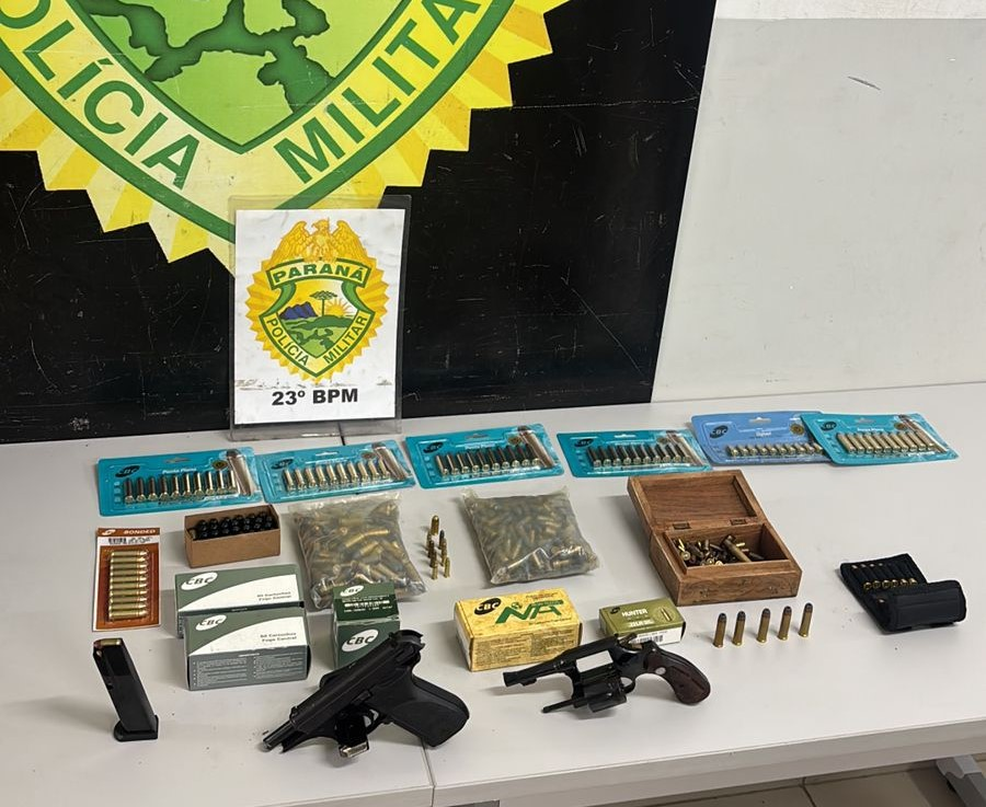 PMPR detém homem e apreende armas e mais de 600 munições após disparos em Curitiba