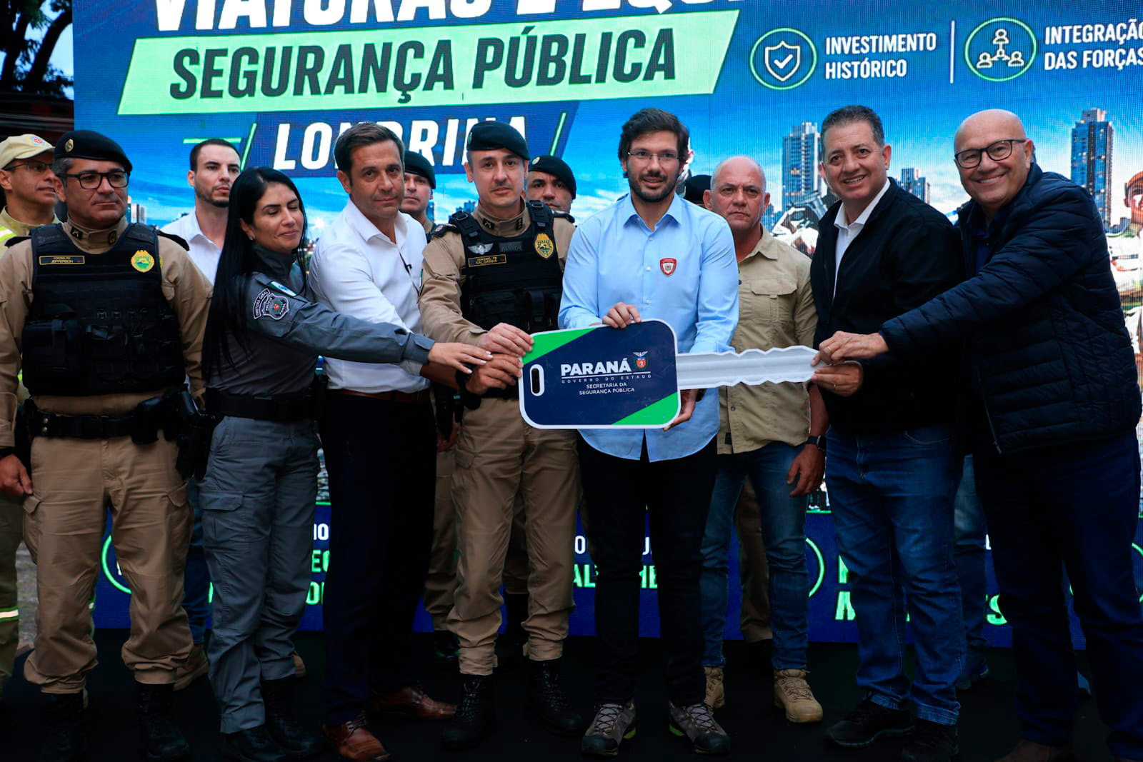 Reforço na segurança: Estado entrega 63 viaturas para forças que atuam em Londrina e região