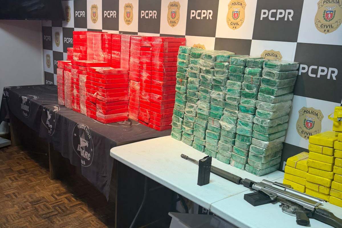 PCPR intercepta drogas e armas avaliadas em R$ 22 milhões em Campo Largo