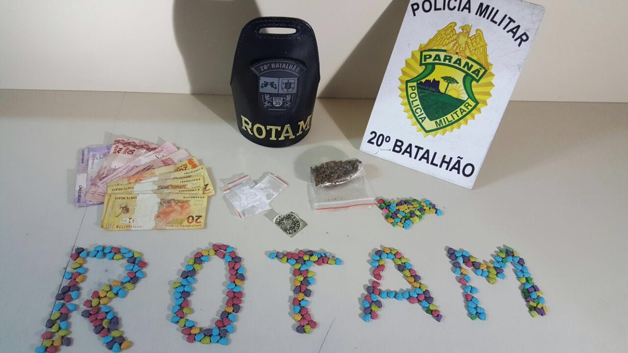 Polícia Militar apreende 352 comprimidos de ecstasy em Curitiba