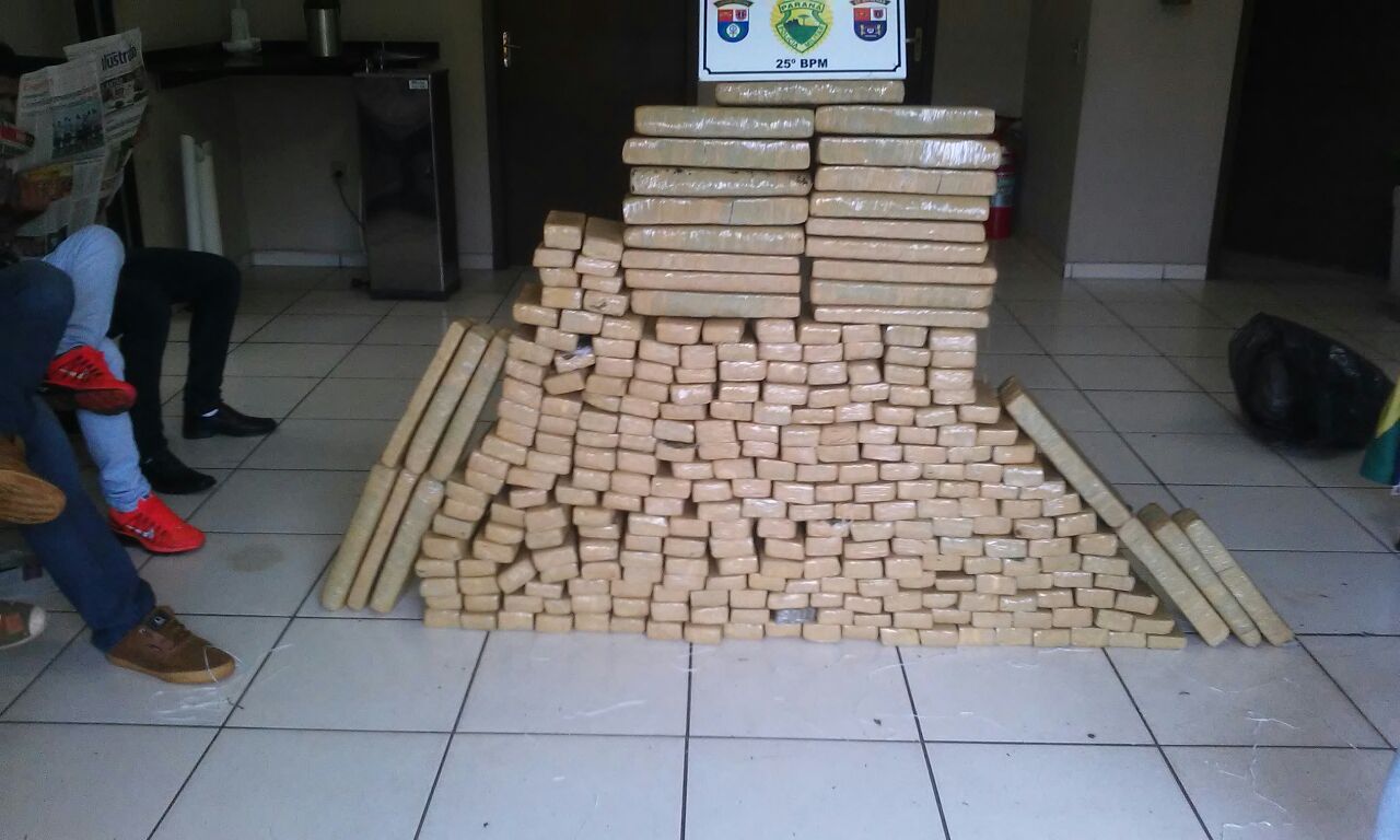 Polícia Militar recebe denúncia e apreende 193 quilos de maconha Umuarama; cinco pessoas são encaminhadas