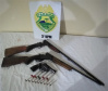 PM apreende sete armas de fogo em situações distintas, no Sudoeste do estado