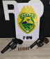 Sete foragidos da justiça são presos e quatro armas de fogo apreendidas pela PM no Sudoeste do Paraná