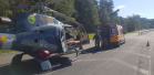 Em Campo Largo, vítima de acidente de carro é resgatada por aeronave da Polícia Militar