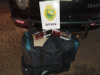 No Oeste do estado, PM apreende sete malas carregadas com cigarros contrabandeados