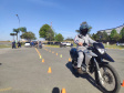 BPTran faz instrução de direção defensiva com motociclistas durante a Semana Nacional de Trânsito