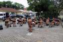 Banda de Música da PM faz apresentação em comemoração ao Dia do Professor em Curitiba