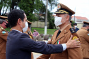 Policiais militares são homenageados durante solenidade em comemoração aos 52 anos do 13º Batalhão em Curitiba