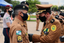Policiais militares são homenageados durante solenidade em comemoração aos 52 anos do 13º Batalhão em Curitiba