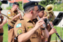 Após quase 40 anos na Reserva Remunerada, subtenente da PM recebe homenagem da Banda de Música em Curitiba