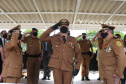 Durante solenidade, a Academia Policial Militar do Guatupê recebe novo Comandante em São José dos Pinhais, na RMC