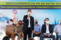 Governador inaugura sede do destacamento da PM de Entre Rios, em Guarapuava