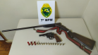 Em ocorrências diferentes, policiais militares apreendem objetos furtados e armas de fogo no noroeste do estado