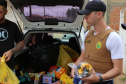  PMPR distribui mais de duas toneladas de alimentos e 1,2 mil brinquedos para crianças em Curitiba