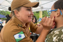 Polícia Militar promove atividade para as crianças no Litoral