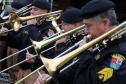 Banda da PM se apresenta no Parque Barigui em comemoração aos 169 anos da corporação