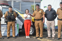 Comandante-geral da PMPR entrega viaturas em Santa Terezinha de Itaipu 