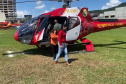 Paraná ajuda atendimentos em Santa Catarina com bombeiros e helicóptero