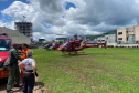 Paraná ajuda atendimentos em Santa Catarina com bombeiros e helicóptero