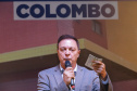 O governador Carlos Massa Ratinho Jr inaugura Nova Sede dos Bombeiros em Colombo. Com a palavra o prefeito de Colombo, Helder Lazarotto